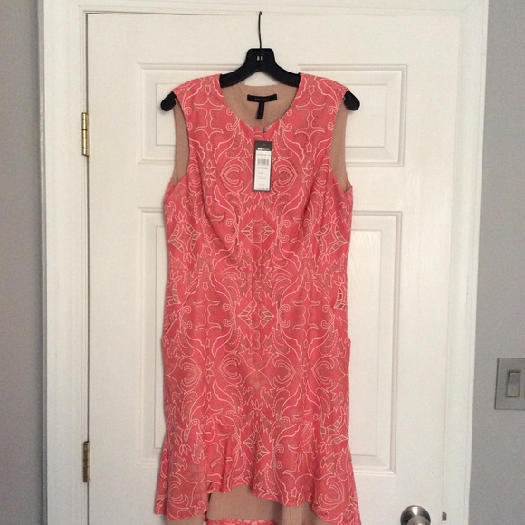 BCBGMaxAzria NWT Pink Crystal coral dress size 10 - Picture 4 of 8
